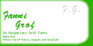 fanni grof business card
